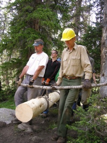 Hauling logs