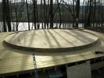 Deck prepped for yurt.