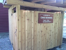 Two stall outdoor shower