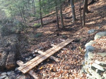 Simple plank boardwalk