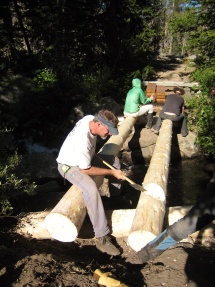Notching bridge stingers.