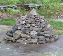Stone cairn.
