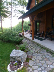 Field stone walkway.