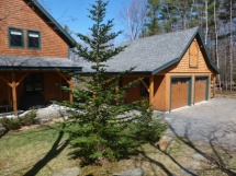 Garage and house